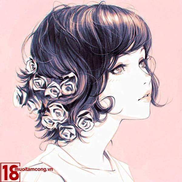 gái xinh tóc ngang vai