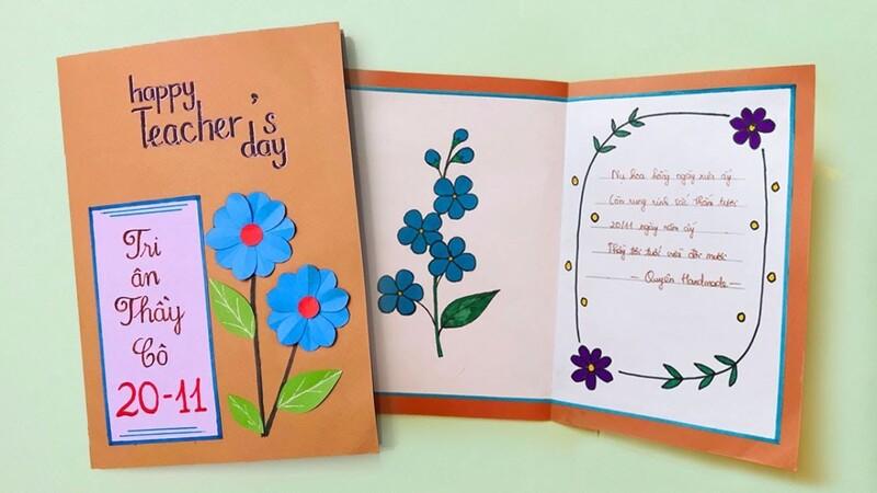 Hướng dẫn cách làm thiệp 20/11 bằng giấy A4 đơn giản và ý nghĩa