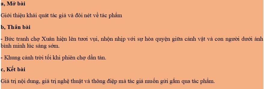 Phân tích bài thơ Chợ Tết