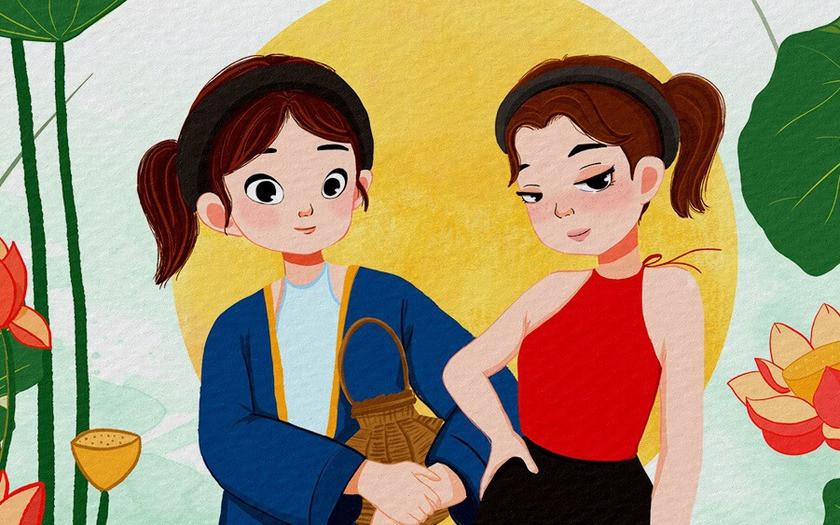 Hình ảnh minh họa nàng Tấm và Cám, hai nhân vật chính trong truyện cổ tích Việt Nam, tác phẩm vẫn luôn gây tranh cãi về tác giả