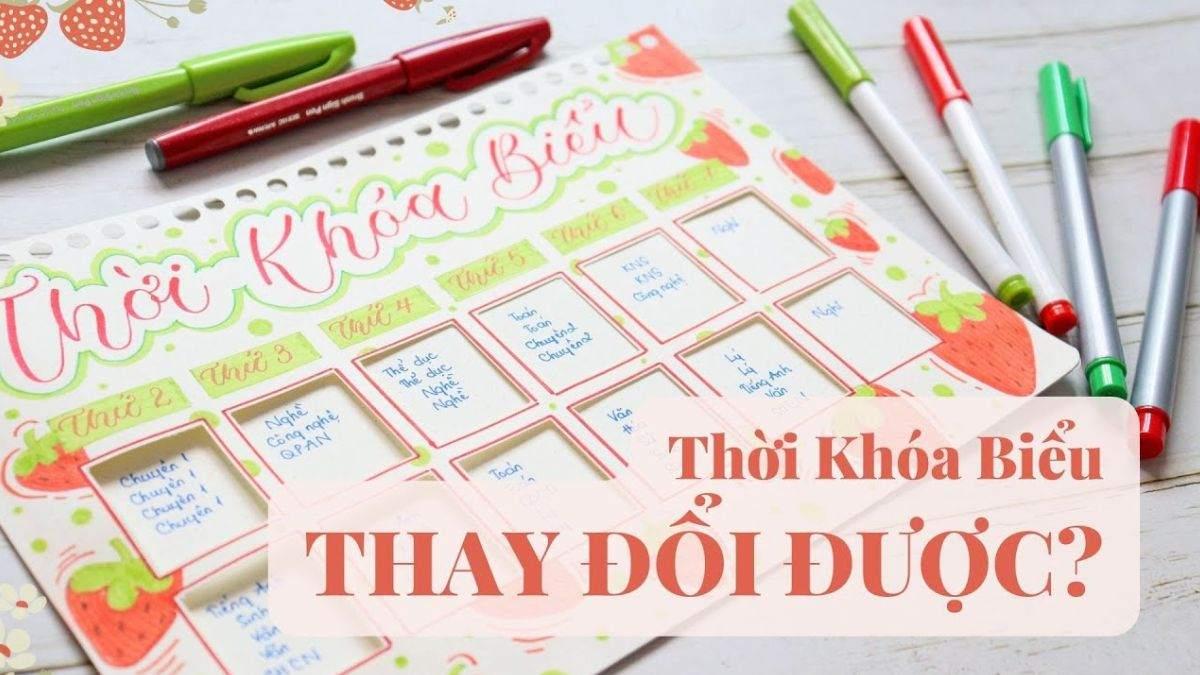 Lợi ích khi trang trí thời khóa biểu