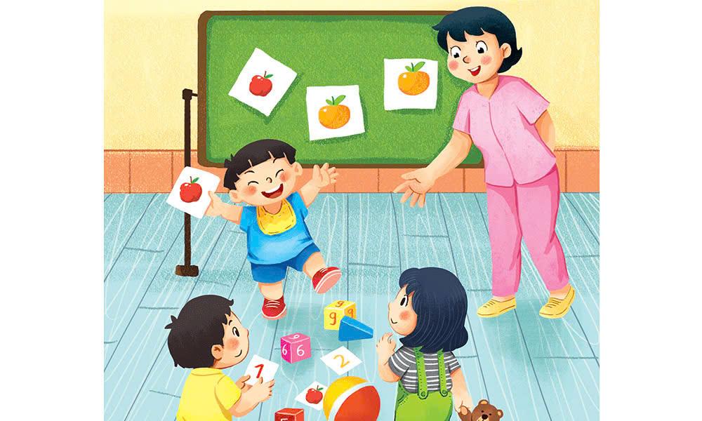 tranh chu de truong mam non 1