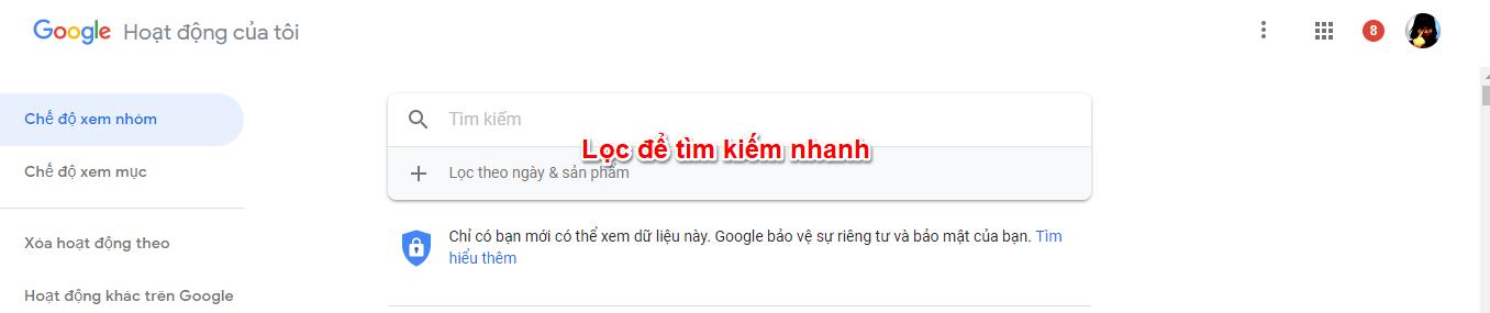 Xem và xóa bản ghi trò chuyện với Google Assistant