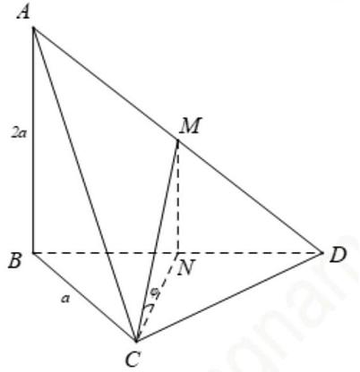 50 Câu Trắc Nghiệm Góc Giữa Đường Thẳng Và Mặt Phẳng Mức Vận Dụng