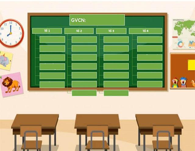 Mẫu danh sách cán bộ lớp và các tổ