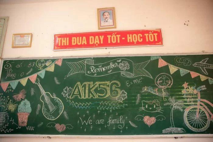 trang trí bảng kỉ yếu