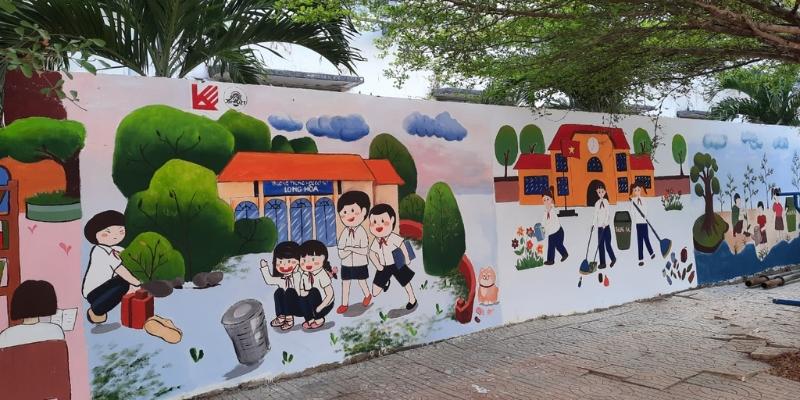 Vẽ Tranh Tường Trường THCS - Tạo Không Gian Học Tập Sáng Tạo