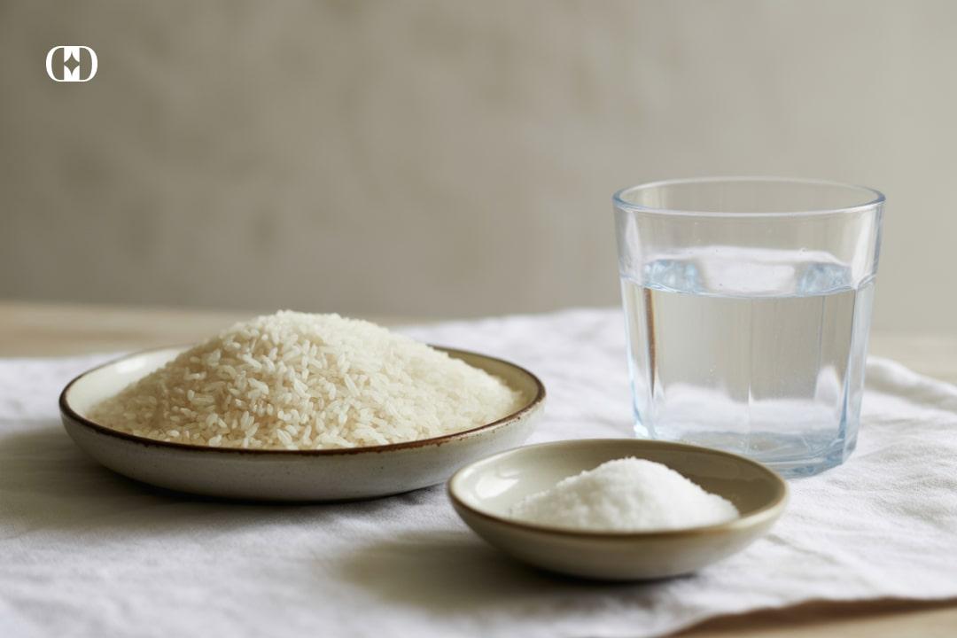 cách đặt hũ gạo muối nước trên bàn thờ