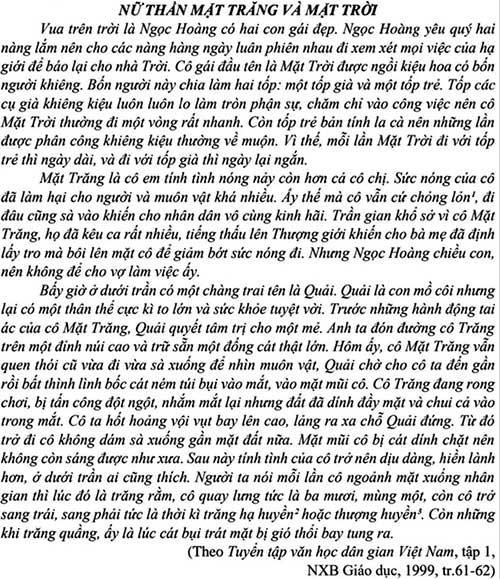 Đọc hiểu Nữ thần Mặt Trời và Mặt Trăng