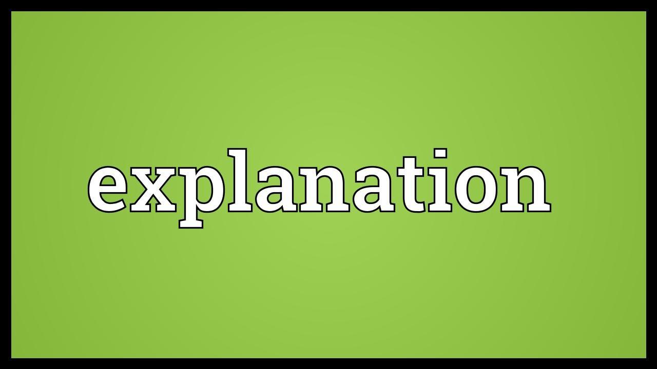 giải trình trong tiếng Anh