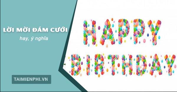 loi moi tham gia tiec sinh nhat