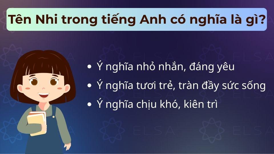 Ý nghĩa tên Nhi có nghĩa là gì trong tiếng Anh