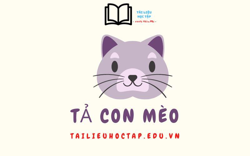 Bài văn tả con mèo mà em yêu thích lớp 4, 5 ngắn gọn