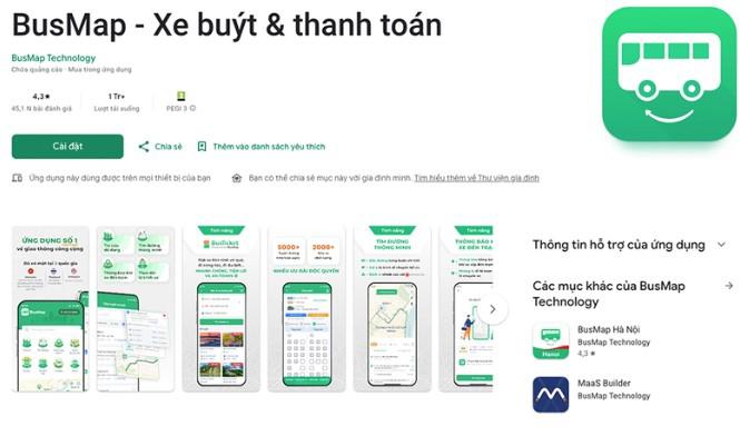 Cách sử dụng Bus Map để kiểm tra lịch chạy xe buýt