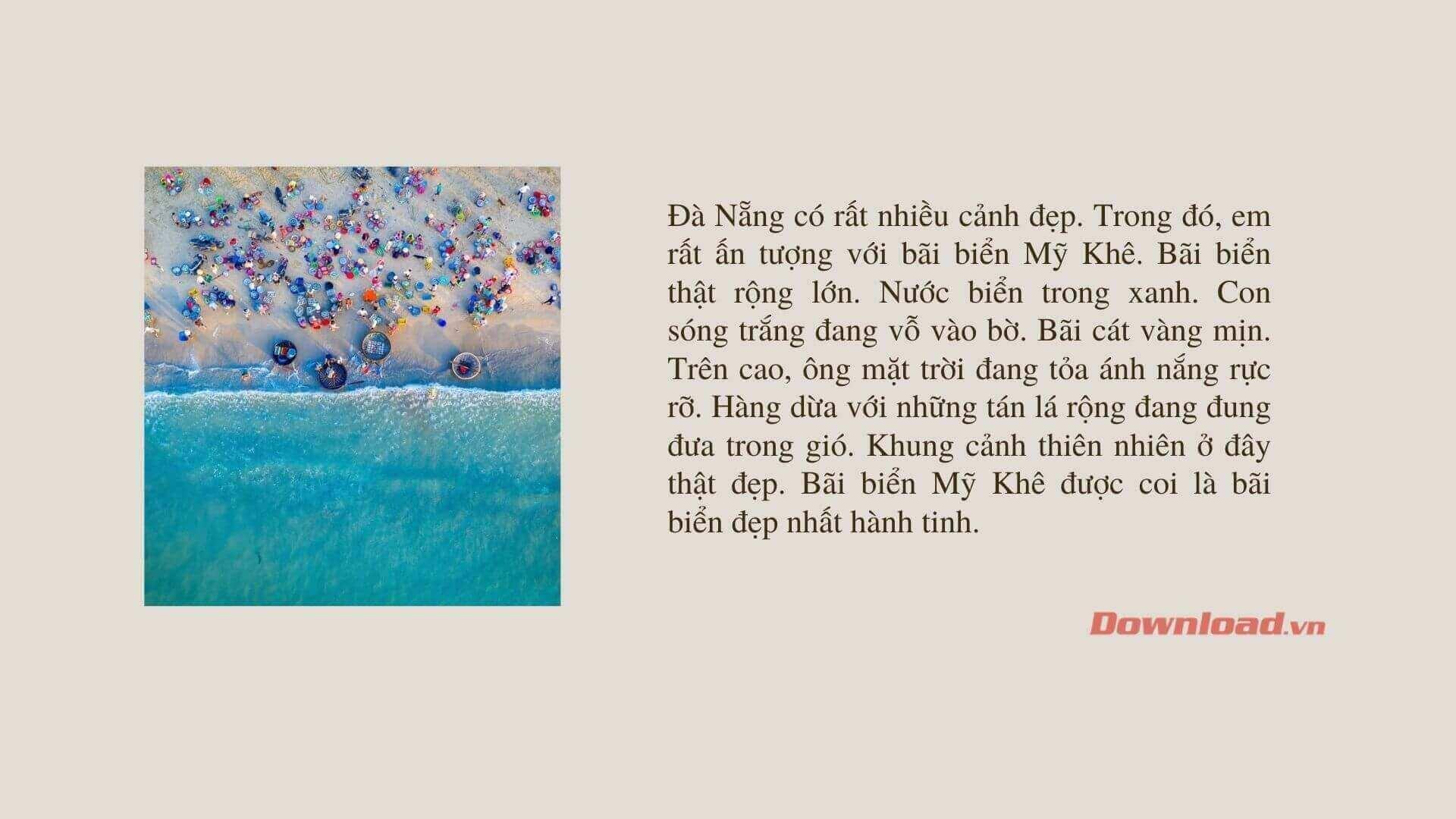 Viết đoạn văn tả phong cảnh