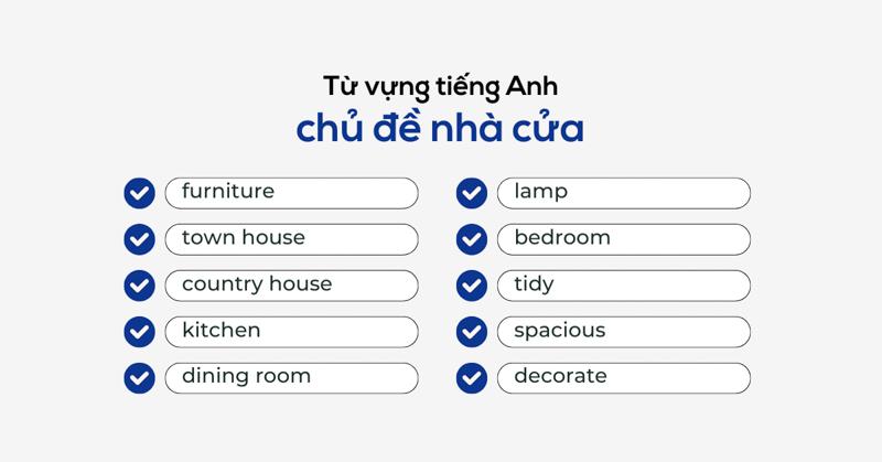 Từ vựng về chủ đề nhà cửa