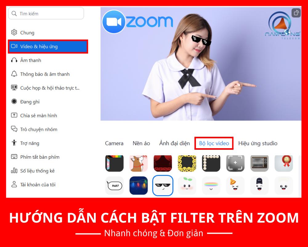 Hướng dẫn cách bật Filter trên Zoom nhanh chóng