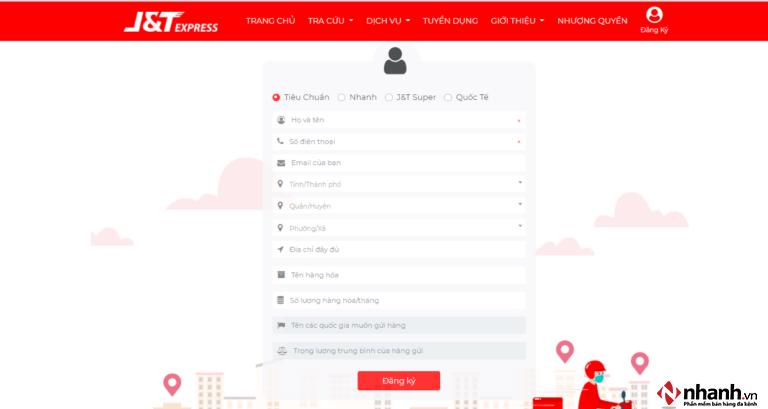 Đăng ký tài khoản J&T Express
