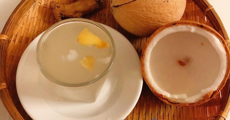 nước dừa gừng đường phèn 2