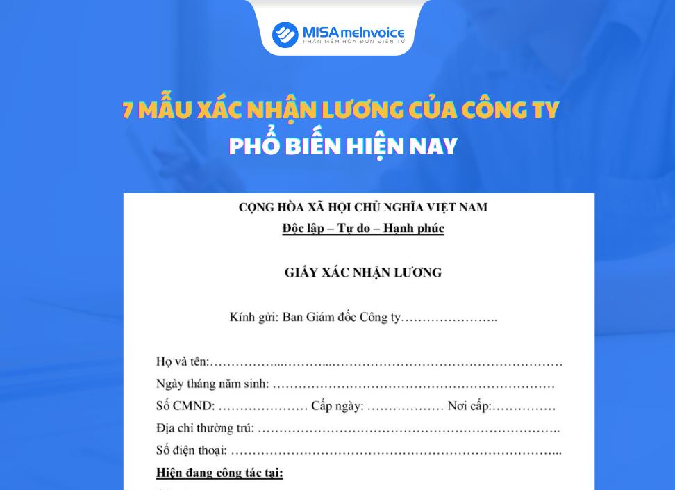 mẫu xác nhận lương