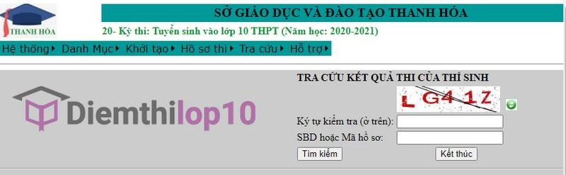 Hướng dẫn tra cứu điểm chuẩn vào lớp 10, điểm tuyển sinh thpt 2020 Thanh Hóa
