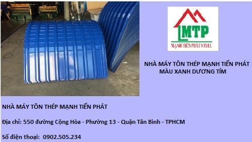 tôn màu xanh dương tím