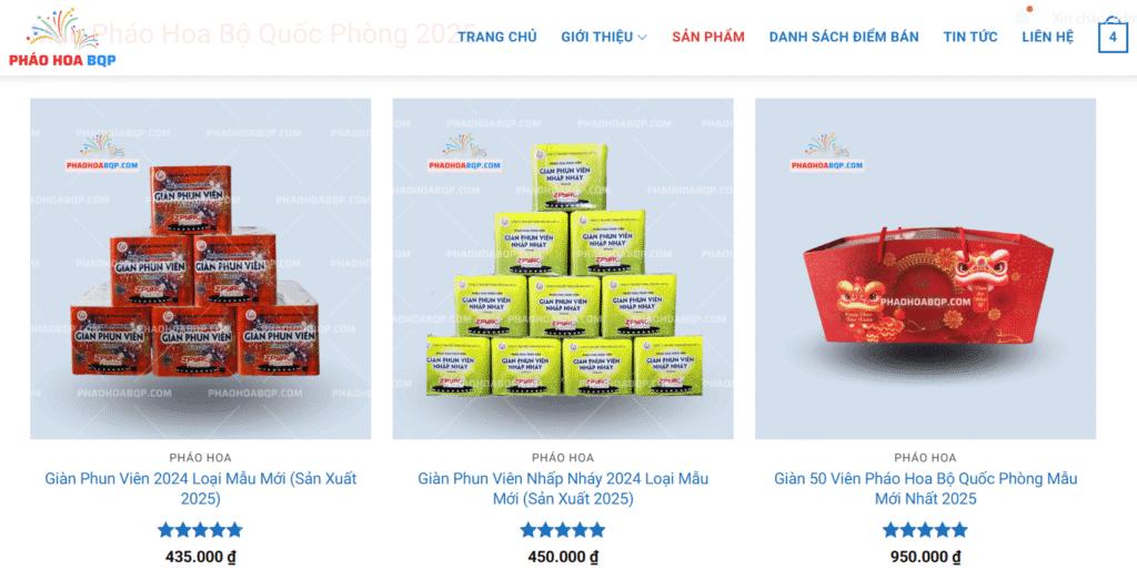 Bước 1 - Hướng dẫn mua pháo hoa z121 online