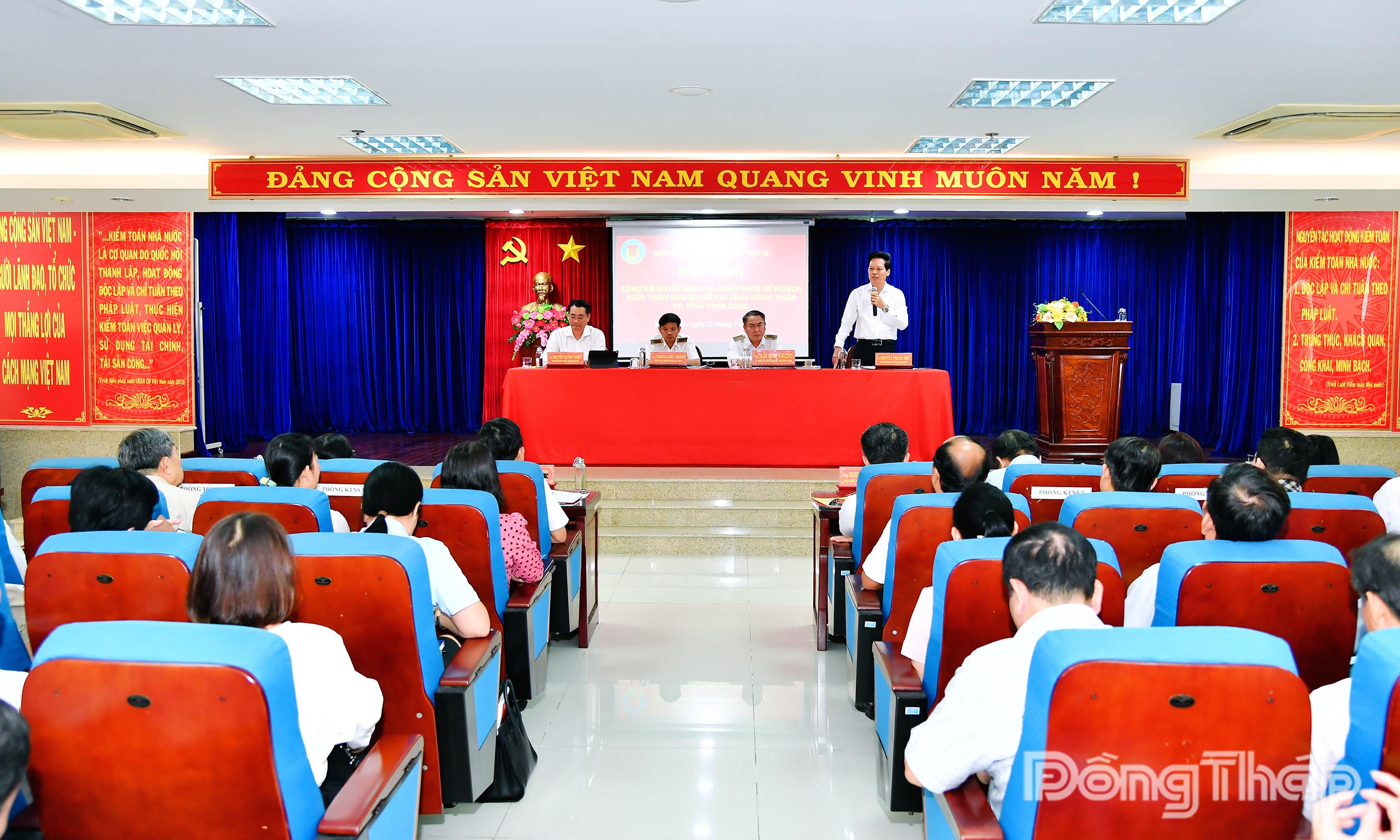 Kiểm toán Nhà nước công bố quyết định kiểm toán chuyên đề tại Đồng Tháp và Vĩnh Long