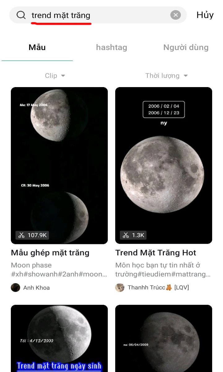 Cách ghép mặt trăng ngày sinh