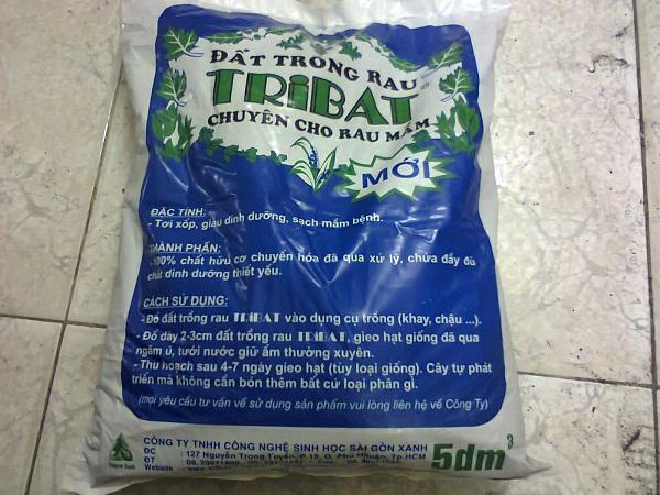 Đất trồng rau mầm tribat